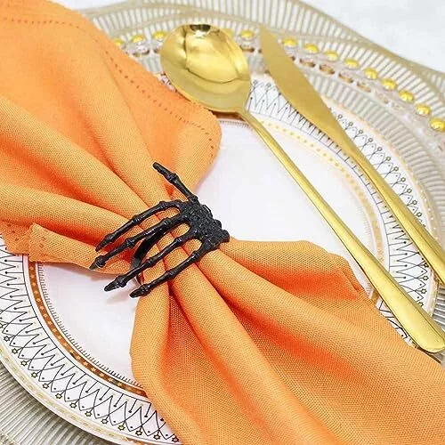 Black napkin ring sale holders