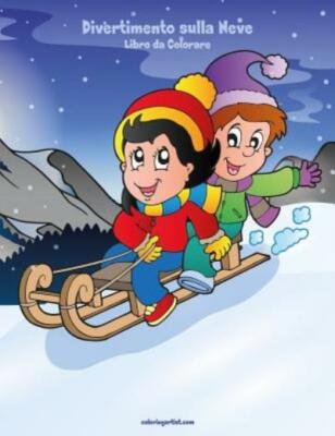 Divertimento Sulla Neve Libro Da Colorare 1