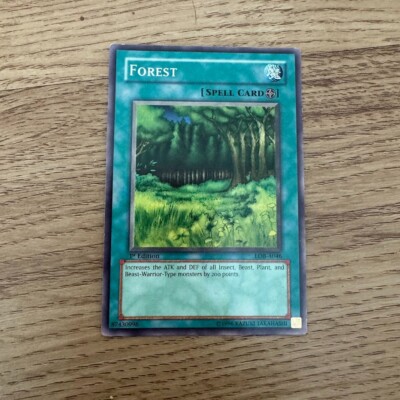 Yugioh - 1X Forest - Common - 1st Edition - LOB-046 - Light Play