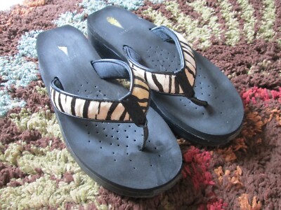 Volatile Women's Sandals Platform Flip Flops Zebra Tiger Print