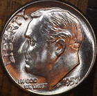1957 P Roosevelt Dime 90% SILVER Gem BU Brilliant Uncirculated Bright White  — photo 4