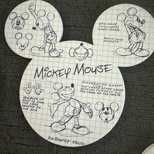 DISNEY 8" TRIVET & 10” SPOON REST SKETCHBOOK SET New No Tags - Picture 4 of 8