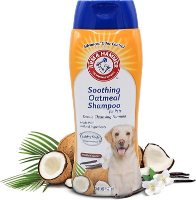 Dog Soothing Oatmeal Shampoo Nourishing Moisturizing Vanilla Coconut Scent 20 Oz