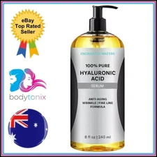 HYALURONIC ACID 100% Pure Anti Aging Hydrating Serum, Plumps Wrinkles Fine Lines