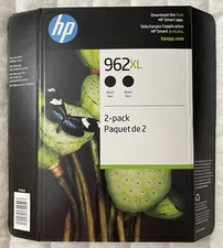 HP 962XL Black Twin Pack 3JB35BN 2 X 3JA03AN 08/2026+ OEM Sealed Retail Package