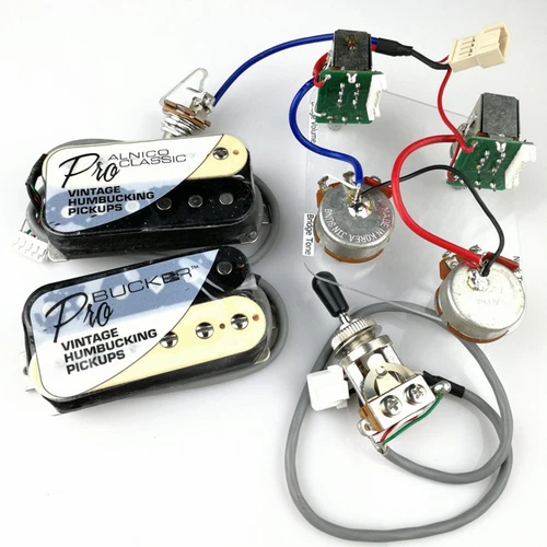 Epiphone Alnico Classic Zebra Pickups with Pro Wiring Harness OEM Made