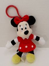 Disney Parks Minnie Mouse Plush Key Backpack Clip 6.5"