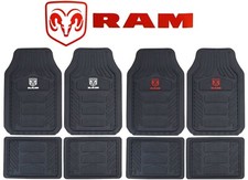 Dodge Ram Head Factory Logo Car Truck Front Rear Heavy Duty Rubber Floor Mats