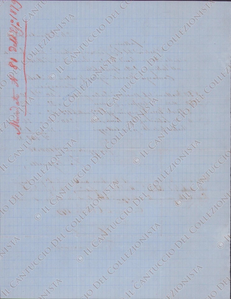 1879 VENEZIA Fabbrica Tubi di Piombo Giovanni PEGORETTI ricevuta Foto 2 de 2