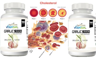 2 x 100 = 200 SOFTGELS FRESH GARLIC OIL 5000 mg CONCENTRATE lower cholesterol
