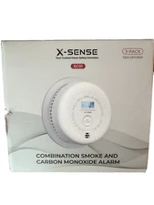 X-Sense SC01 Smoke/Carbon Monoxide Detector Stand Alone 10 Yr Battery 3 Pack