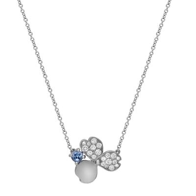Tiffany & Co Paper Flowers Diamond and Tanzanite Pendant