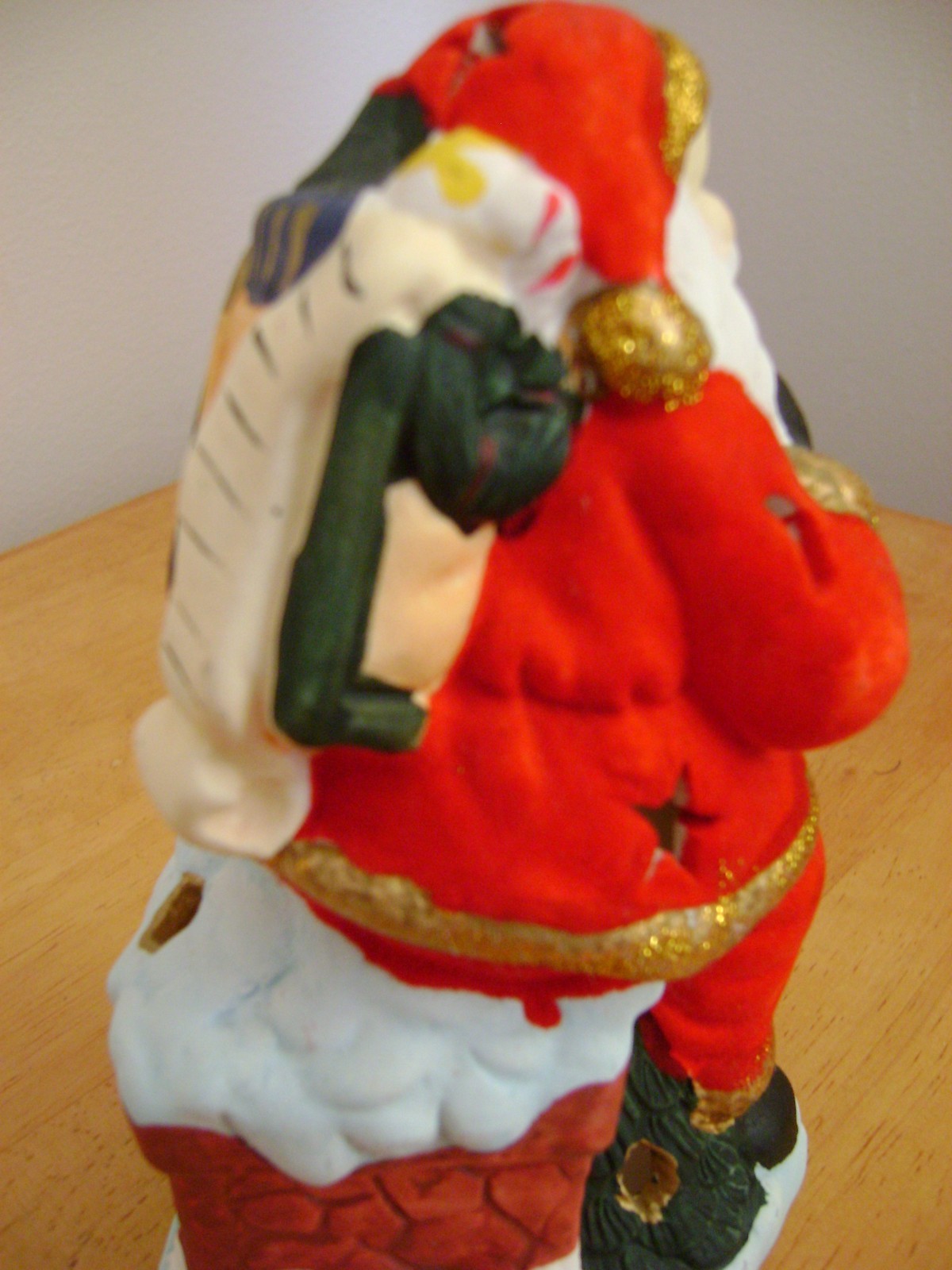 Christmas Santa Ceramic Tealight Candle Holder Figurine 5 inch eBay