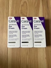 3 PACK Cerave Skin Renewing Eye Cream for Wrinkles Peptide’s Niacinamide 0.5oz