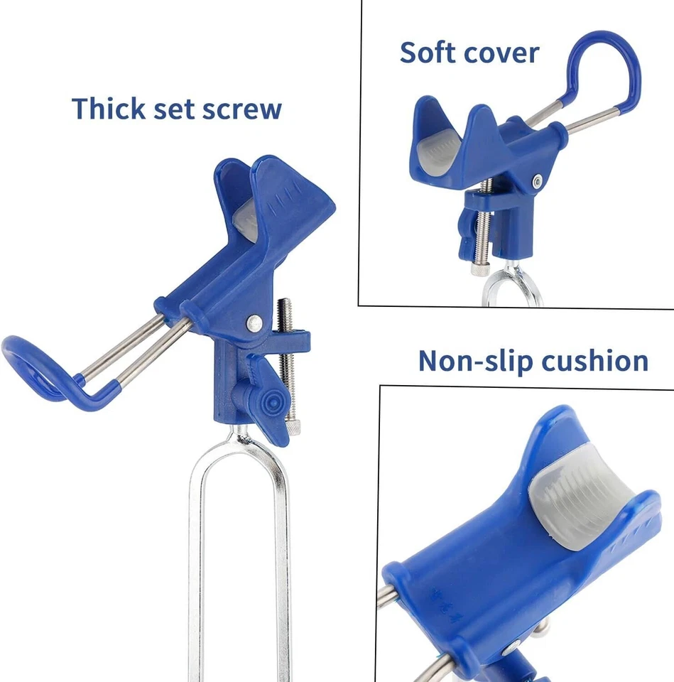 2 Pack Fishing Pole Holders Ground Bank Fishing Rod Rack Holder Stand 360 Degree - Image 4 of 4