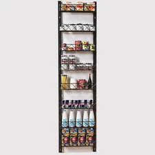 8-Tier Pantry Door Organizer, Spice Rack with Adjustable Baskets