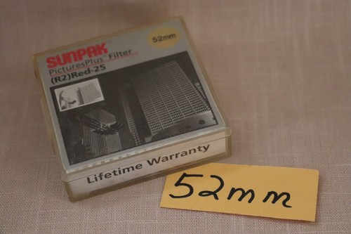 New Vtg Sealed SunPak Pictures Plus 52mm RED 25 R2 FILTER Japan Medium Red-MINT - Picture 6 of 12