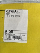 08-18 Grand Caravan, Town & Country Rain Guard