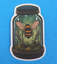 Bumblebee Inside Glass Jar Sticker 2.78