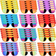 60 Pack Kids Sunglasses Bulk Party Favors, Summer Supplies for Boys Girls, Neon