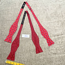 Lot Of 2  Silk Men  s Bow Ties - Red -   122 