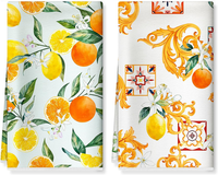 Sommer Zitronen GeschirrtüCher Mikrofaser 2Er-Set 40 X 60 Cm