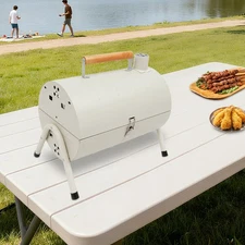 Charcoal Smoker BBQ Grill 3in1 Outdoor Vertical Smokers Portable Meat Cooker