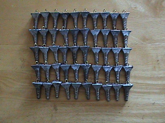 50-- 2 OUNCE HATTERS FISHING SINKERS NEW