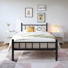 Twin Size Metal Bed Frame Headboard Footboard 14 Inch Metal Platform Mattress
