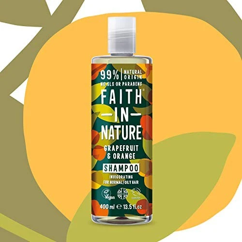 Champú Faith In Nature Pomelo Naranja 13.5 Fl OZ Vegano Libre de Crueldad Foto 2 de 4