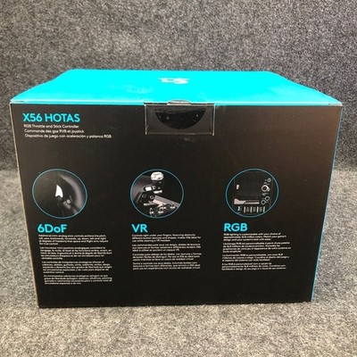 LOGITECH X56 HOTAS RGB Controller, USB Space/Flight Sim, Black