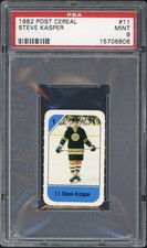1982 Post Cereal Steve Kasper #11 PSA 9 Mint Boston Bruins