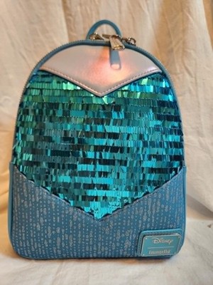Loungefly Frozen Elsa Glitter Sequin Cosplay Mini Backpack NWT Frozen Elsa Glitter Sequin Cosplay Mini Backpack main image 3