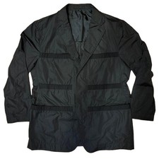 ISSEY MIYAKE Nylon Jacket Black Size 4 Made in Japan Minimal Tailored F/S