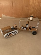 Bomb Hauling Tractor w/ Winch 4 Bombs Barclay Manoil Jags Toy Conversions Vtg