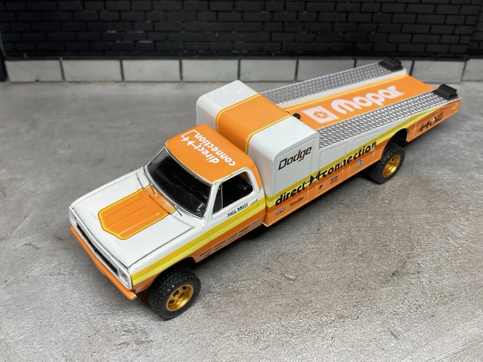 1974 道奇 Car Hauler 拖车升降 4x4 斜坡卡车 1/64 压铸定制 M2 — 第 2/4 张图片