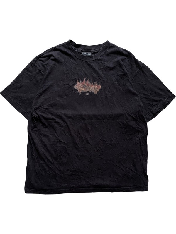 Fox Racing T-Shirt Men's XXL Black Graphic Flame Design Cotton