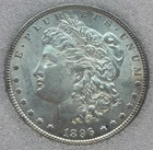 1896 Morgan Dollar MS63 PCGS 90% Silver