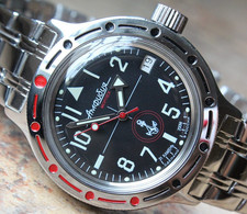 Vostok Amphibian Diver Mechanical Automatic Wrist Watch Marine 420959