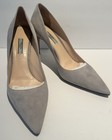 PRADA Dove Gray Suede Leather High Pump Shoes Bag Box Size 42/12 EXCELLENT COND! — photo 2