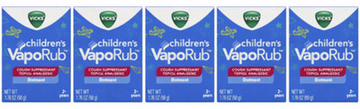 5x Vicks Children's VapoRub, Topical Cough Suppressant and Analgesic, 1.76oz
