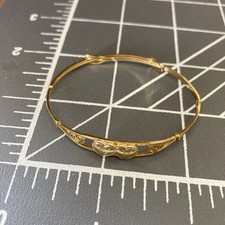 monogrammed Kiddie Kraft 12kt G.F. Gold Filled Heart Adjustable Child Bracelet