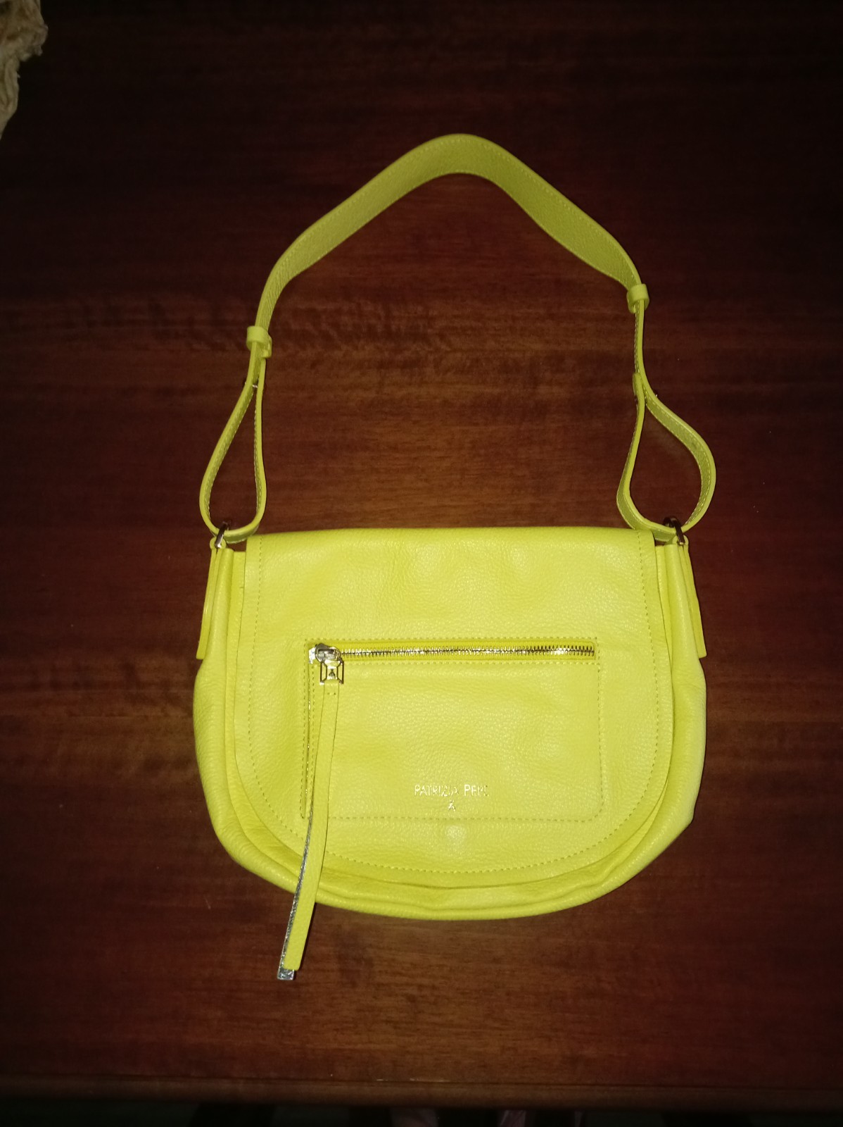Borsa in pelle gialla Patrizia Pepe