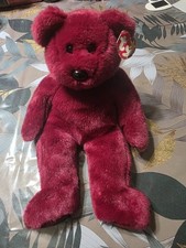 Ty Beanie Buddies Teddy Cranberry Bear 1998 Plush 15" Ages 3 3-4 4-7 8-11 Years