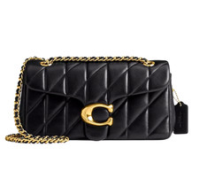NWT Coach CP150 Quilting Tabby Shoulder Bag 26 Black & Gold Ladies New Outlet