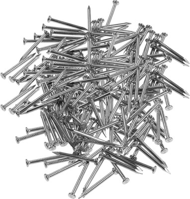Masonry Steel Nails (200 Pcs), Galvanized Concrete Wall Nail for Hanging Picture