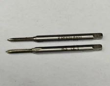 Two 2-56 NC Spiral Point Plug Taps GL1 2 Flutes HSS