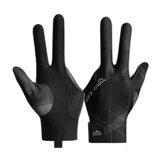 Wnddle Pool Glove Left Hand, Billiard Gloves for Hand 3 Black Gray