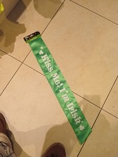 St Patrick's Day 'Kiss Me I'm Irish' Green Ireland Fancy Dress Sash