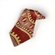 Vtg 40s 50s Pilgrim Rayon Neck Tie Art Deco Wide Tie Atomic Rockabilly MCM Art